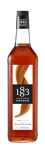 Image of 1883 Dulce de Leche All-Natural Syrup - Caramelised Milk Flavour for Coffee, Hot Chocolate, Cocktails & Desserts - Vegan-Friendly, No Preservatives - 1L Glass Bottle