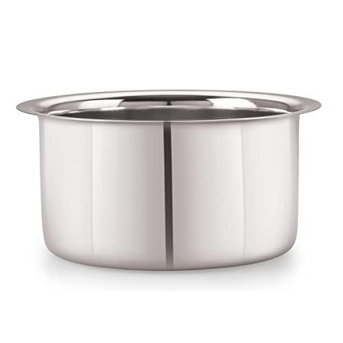 Image of Neelam Stainless Steel 13 22G Flat Bottom Tope, 2550 ml, Silver - Durable Quality Cookware for Efficient Cooking, Boiling, Steaming with Excellent Heat Retention & Long-Lasting Performance.