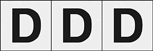 TRUSCO(トラスコ) アルファベットステッカー 30×30 「D」 透明 3枚入 TSN-30-D-TM