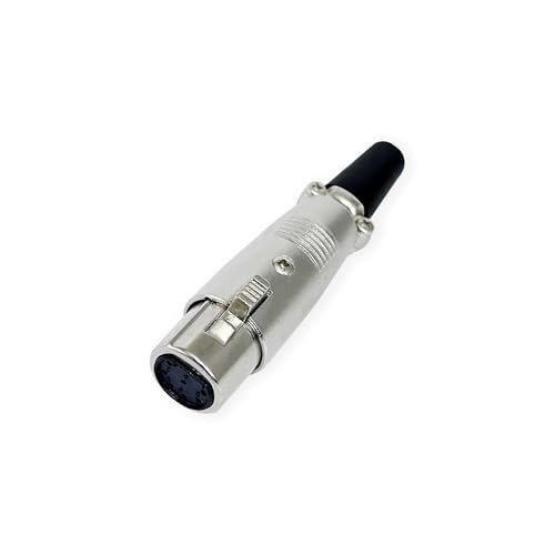 Image of MX 3 Pin XLR Microphone pin Pure Copper Nickel Plated for High Conductivity microphone (2-Pin Male Connector (Right-Angle), Pack of 1, Male Connector)