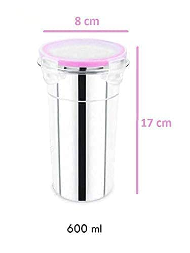 NOBILEA Stainless Steel Tumbler with Airtight Steel Lid - 300 ml, 2 Piece, Silver 3