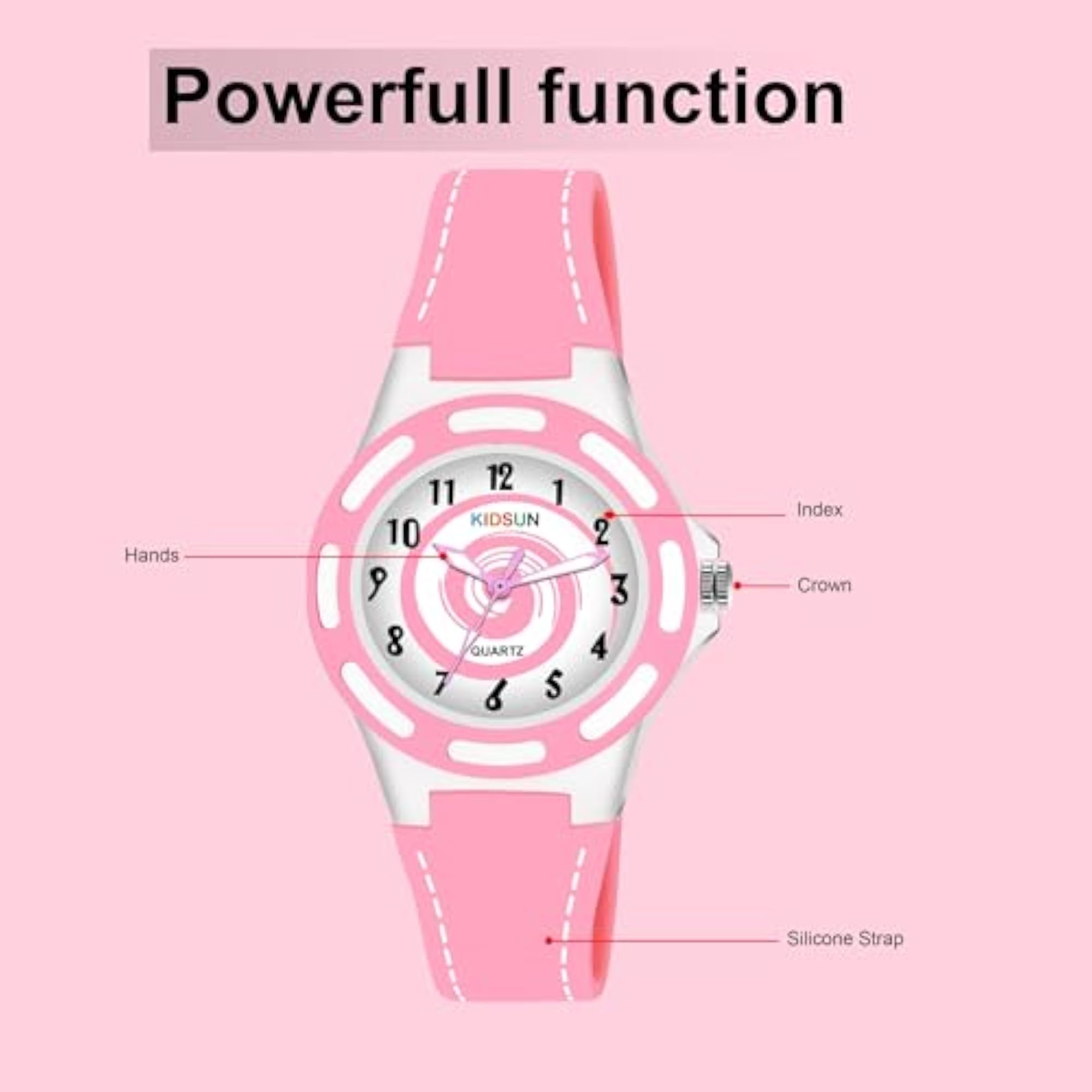 Kids Print Texted Analog Watch