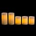Candle Impressions Ombre Design Pillar Real Wax Flameless Candles w/Auto Timer Feature - Set of 5
