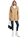 SaphiRose Women's Long Rain Jacket Waterproof Rain Coat with Hood Outdoor Light Raincoats Windbreaker(Tan,XXL)