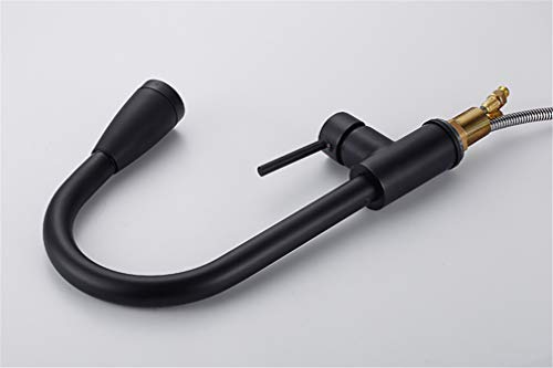 Robinet de cuisine douchette extractible mitigeur noir moderne