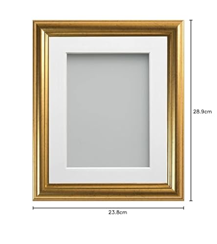 Frame Company Eldridge Gold Photo Frame with Off-White Mount, 9x7 for 7x5 inch, fitted with perspex - Image 3