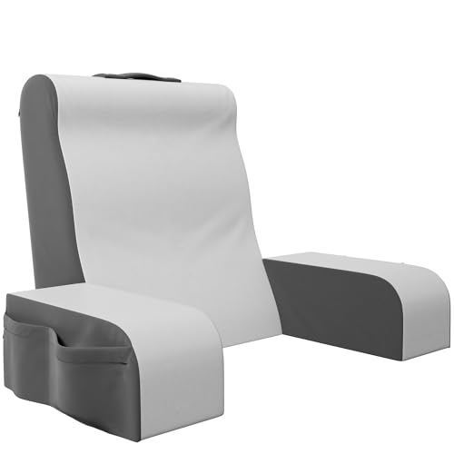 Kӧlbs Reading Wedge Pillow Chic Gray and White Jacquard Cover