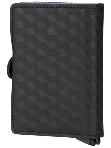 Twinwallet Optical Kreditkartenetui RFID Leder 7 cm titanium-blue