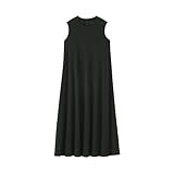 無印良品 婦人 涼感UVカットスリーブレスワンピース レディース BB2W0A6S 黒 L