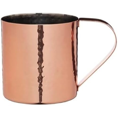 BarCraft BCLLMULE Moscow Mule Mug with Hammered Copper Finish, Stainless Steel, 550 ml