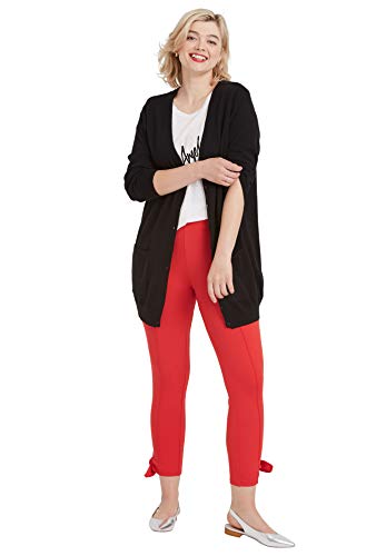 ellos Women's Plus Size Boyfriend Cardigan - 5X, Black