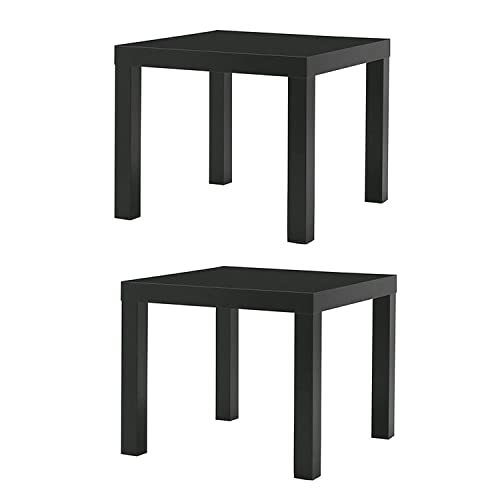 Ikea Table End Side Black (2 Pack) Lack Ikea Table End Side Black (2 Pack) Lack