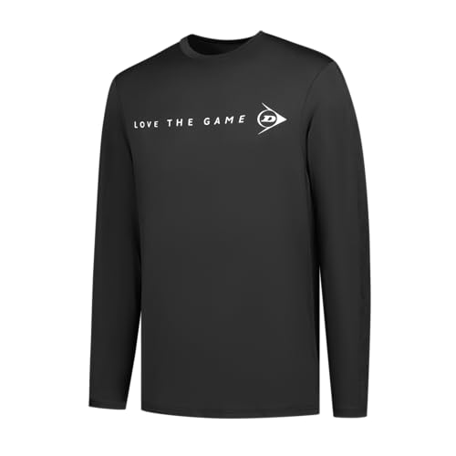 DUNLOP Unisex Training Langarm Shirt, Schwarz, S