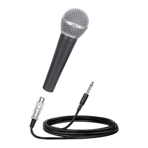 Micrófono dinámico para cantantes en conciertos acústicos con bolsa y clip incluidos