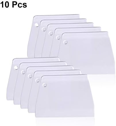 10PCS Trapezoidal Bowl Scrapers with hole, Flexible Dough Scrapers, multipurpose Bench food Scrapers with Edge Flat for Baking Kitchen Pasta Pastry Pizza Cake