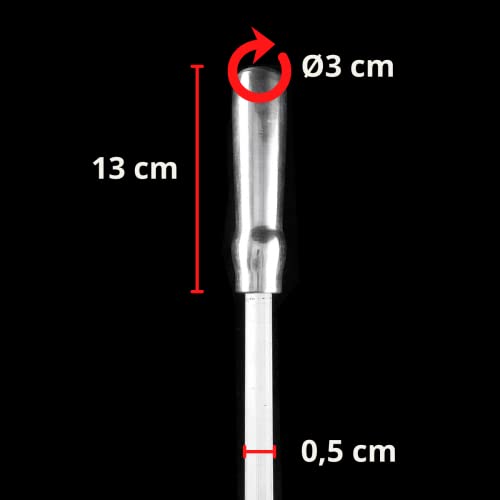 Jogo Kit Conjunto 6 Espetos Para Churrasco Alumínio 3 Retos e 3 Duplos (50cm)