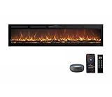 Chimenea Eléctrica Galaxy Pro New con WiFi y Sonido, para Pared, Empotrar o de Pie, 750/1500W, 13 Colores de Llama y Lecho de Combustible, 5 Niveles de Brillo, Termostato, Alexa y Google Home (183 cm)