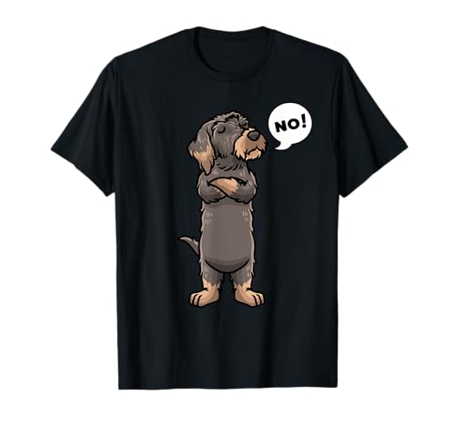 Un design divertente con il motivo del cane Bassotto a Pelo Duro per padroni, padrone e bambini.