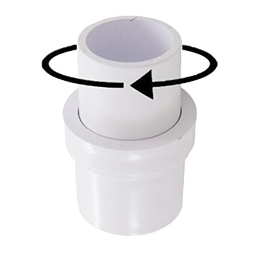 ATIE 1-1/2" Pool Vacuum Head Swivel Adapter Connector for Manual Vac Vacuum Head Replace Pentair R201566 258 Hose Swivel Adapter