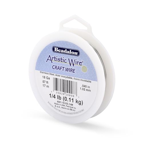 Artistic Wire, 18 Gauge Stainless Steel Craft Wire, 57 ft