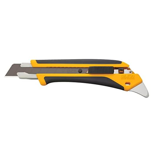 OLFA 1072198 LA-X 18mm Fiberglass Rubber Grip Heavy-Duty Utility Knife