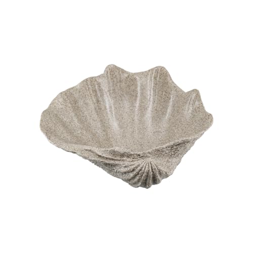 ALIWINER Handmade Clamshell Decorative Bowl 8 Inch,Resin Shell Dish with Sand Stone...