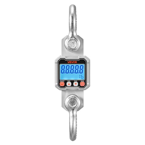 VEVOR Digital Crane Scale, 6600 lbs/3000 kg Max Capacity, Heavy Duty Industrial Hanging Scale with Cast Aluminum Case & LCD Display, 1 lbs Division & 3 Unit Switch, Remote Control for Garage Factory by VEVOR - Image 3