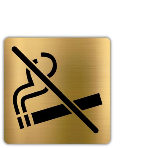 LEIASA | Señal Prohibido Fumar - 5x18 cm - Aluminio - Placa No Smoking - Cartel Adhesivo Espacios Libres Humo - Indicador Pared Zonas Restringidas - Rótulo Muy Duradero Grosor 0.8mm - (No Fumar)