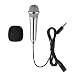 ARTIBETTER Pc Mic Mini Microphone Mini Mic Tiny Portable Vocal Microphone for Recording Voice and Singing on Phone with 3.5 mm Input for Smartphone and Laptop Handheld Microphone