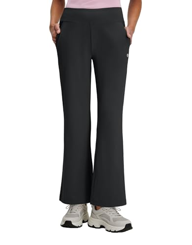 M MAELREG Golf Pants Women Flared High Wasit Bootleg Women Dressy Pants for Travel Office Work Yoga Lightweight Black