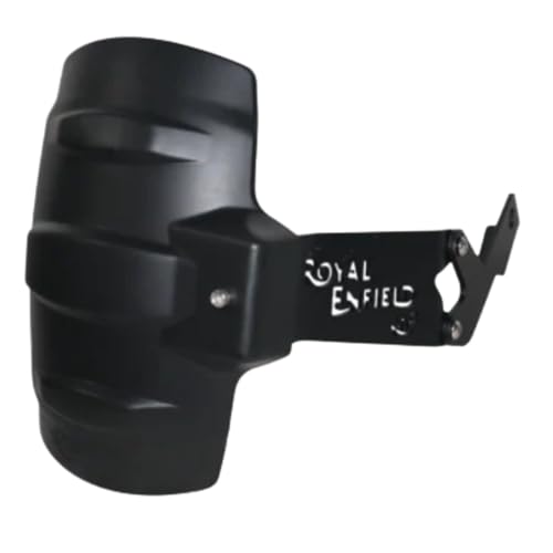 Image of Tyre Hugger Guard Compatible with RE Himalayan 450 /411 | Rear Mudguard Splash Guard with Reflector | Heavy-Duty Plastic & Metal Build | Black