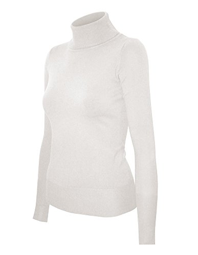 Image of Cielo Womens Solid Basic Stretch Turtleneck Pullover Knit Sweater