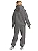 AUTOMET Women 2 Piece Outfits 2025 Plus Size Fall Fashion Airport Travel Pants Lounge Set Leisure Vacation Winter Clothes Sweatsuits BlackGrey S