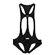 Herren Jockstrap Straps Bodysuit Sexy Body Stringbody Ärmellos Männerbody Unterhemd Unterwäsche Männer String Straps Slips Jumpsuit Stretchy Einteilige Shirt Tank Top Dessous (Polyester, Scwarz-L)