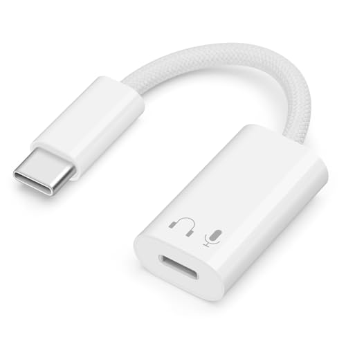 Seminer adapter Lightning do USB C z obsługą audio i sterowaniem liniowym dla iPhone 16/15 Pro Max Plus, iPad Air/Pro/Mini, nie do ładowania/transferu danych