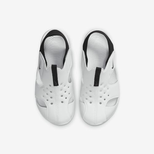 Nike Sunray Protect 2 Little Kids' Sandals (943826-100, Summit White/Black/White/Team Red) Size 14