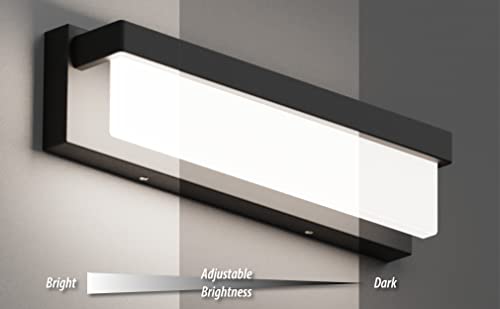 Lightinn Led Bathroom Vanity Light Fixture Over Mirror 16.5 Inch Modern Rectangle Black Matte Metal Lighting Bar 4000K Daylight Wall Sconce (Black) #TOP3