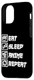 iPhone 12/12 Pro Eat Sleep Anime Repeat, Men Women Kids, Anime Manga Kawaii Case