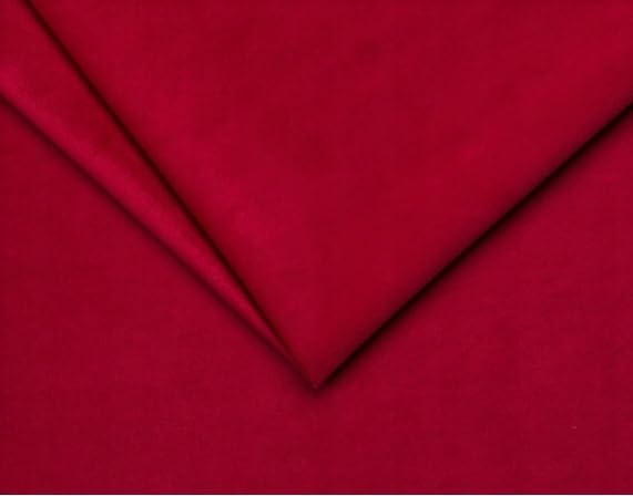 TAPHICEROS Tela de Terciopelo, Rojo, 250cm x 140cm, Vendido por Metro de Tela de Microfibra, Material Decorativo, Aspecto Artificial Imitación de Gamuza para Cortinas, Muebles, Bricolaje, Coche