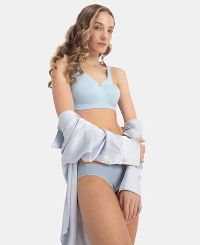 Image of Jockey FE41 Women Wirefree Non Padded Super Combed Cotton Elastane Stretch Full Coverage Everyday Bra with Concealed Shaper Panel