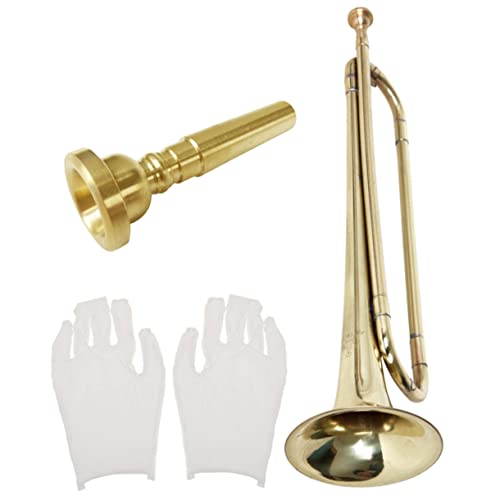 CATIEBYE 1Set Trumpet with Gloves Musical Wind Instrument for Beginners Durable Present for Young Musicians Fun Plaything for Boys