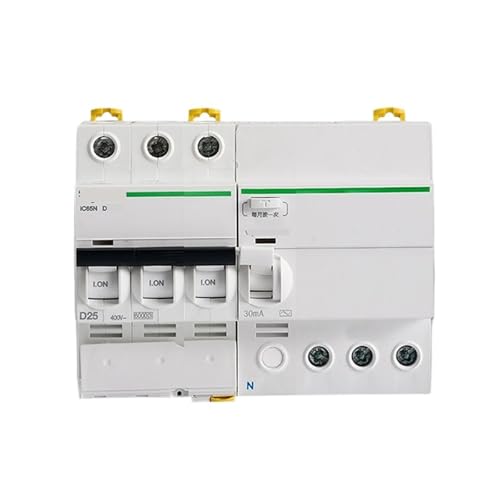 Disjoncteur 3P anti court-circuit protection fuite 63A domestique