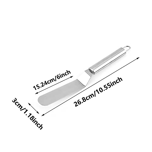Stainless Steel Angled Cake Icing Spatula, Offset Spatula Icing Tool for Cupcake Cakes Decorating Smoothing Icing, Frosting Pastries - Image 2