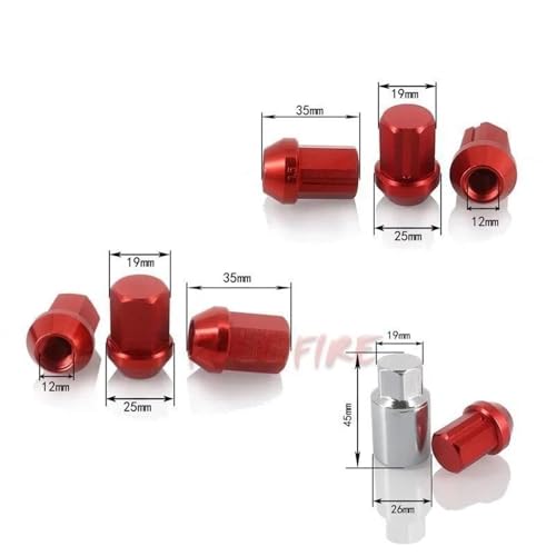 Tuercas de rueda M12x1.5 de aluminio de alta resistencia para coche 2