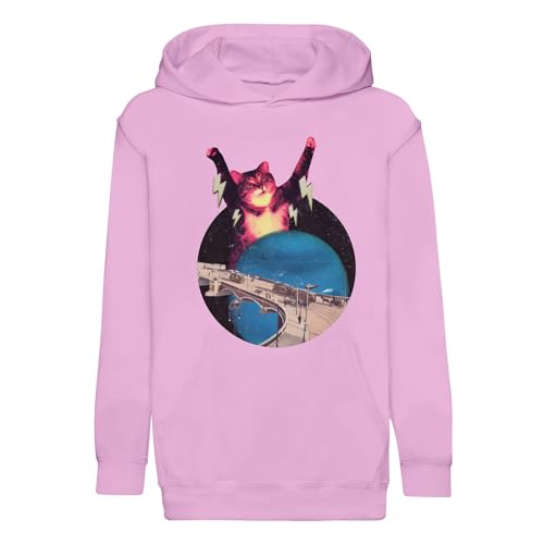 Sweat à capuche enfant Cat Destroyer vintage parfait pour l'école et les sorties de votre garçon