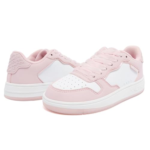 Nautica Girls Youth Sneaker – Fashion Athletic Lace-Up Tennis Shoe for Everyday Sport and Casual Wear-Almina Girls-White Blush, Size-3 by Nautica - Image 6