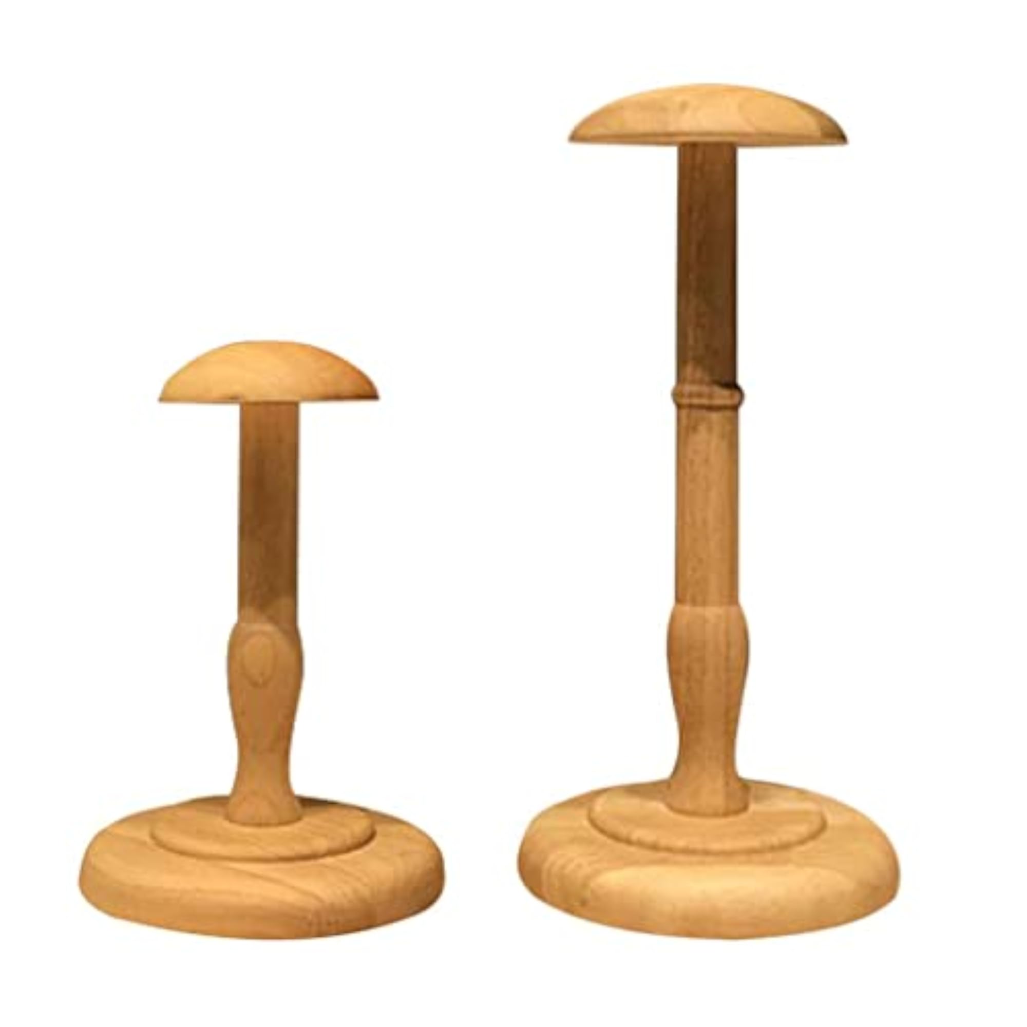 Wooden Hat Rack and Wig Holder Freestanding Display
