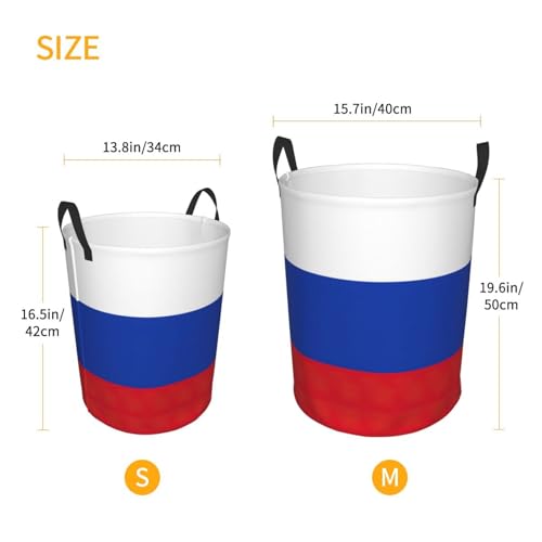 Panier à linge imprimé drapeau russe - Solution idéale pour ranger vos couvertures en chambre