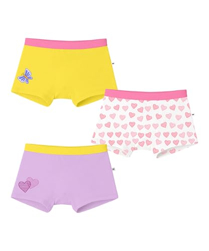 Image of KYDA KIDS Girls Premium Lycra Cotton Printed Panties Soft Waistband Regular Fit Trunks Breathable Daily Innerwear Multicolor Ages 2 to 14 Yr | Pack of 3