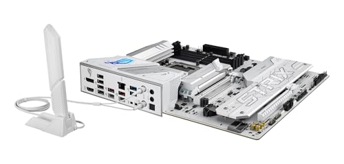 ROG Strix B860-A Gaming WiFi, Scheda Madre Intel ATX, 14+1+2+1 Fasi di Alimentazione, Slot DDR5, PCIe 5.0, Adatta per PC AI-Advanced, 4 Slot M.2, WiFi 7, AI Networking II, Aura Sync RGB, Bianca - Scheda madre - Immagine 5